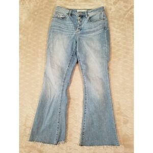 Miss Me Jeans Women's 30x27* High Rise Flare Cut Off Pants - Light Wash See Pics
